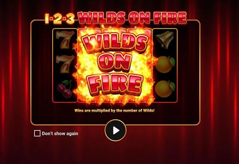 Introduction Screen - 1-2-3 Wilds on Fire Apparat Gaming Both ways 