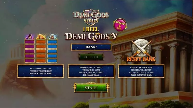 Info and Rules - 1 Reel Demi Gods V Spinomenal  