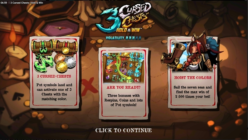Info and Rules - 3 Cursed Chests Hold and Win Hacksaw Gaming  