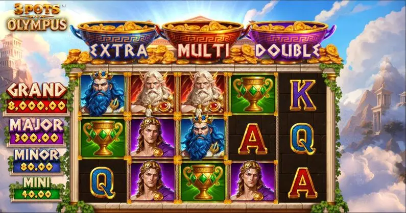 Main Screen Reels - 3 Pots of Olympus BetSoft Buy Bonus 