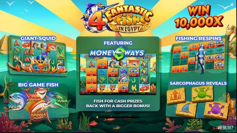 Info and Rules - 4 Fantastic Fish In Egypt 4ThePlayer Buy Bonus 