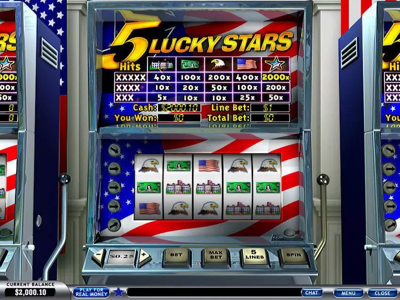 Main Screen Reels - 5 Lucky Stars PlayTech  