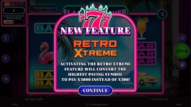 Introduction Screen - 777 – Flamingo Fever Spinomenal  
