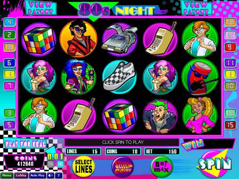 Main Screen Reels - 80s Night Wizard Gaming Video 