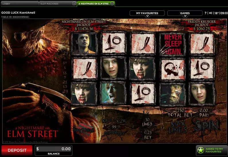 Main Screen Reels - A Nightmare on Elm Street 888 Video 