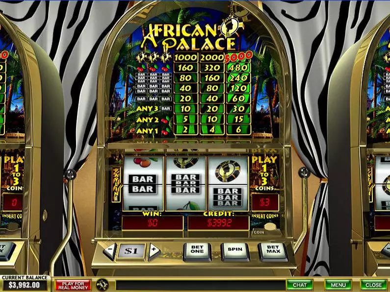 Main Screen Reels - African Palace PlayTech Classic 