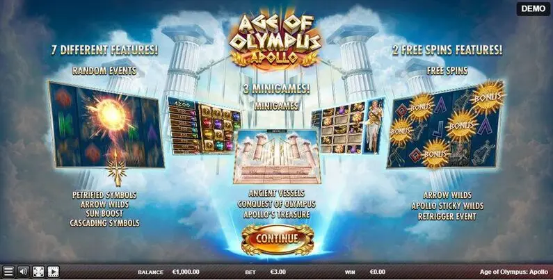  - Age of Olympus: Apollo Red Rake Gaming Cascading Reels 