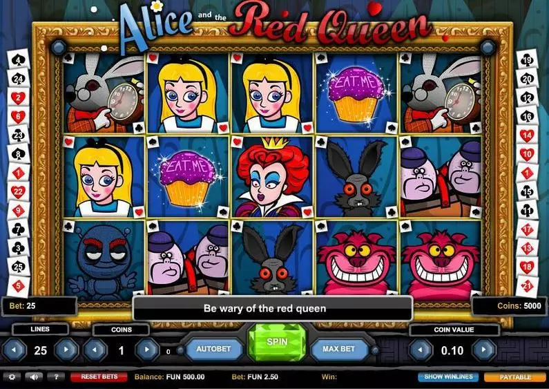 Main Screen Reels - Alice and the Red Queen 1x2 Gaming  
