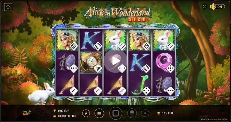 Main Screen Reels - Alice in Wonderland Dice BF Games  