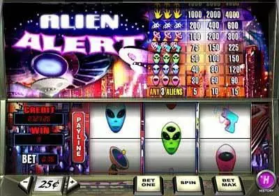Main Screen Reels - Alien Alert PlayTech Classic 