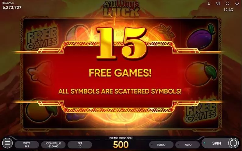 Free Spins Feature - All Ways Luck Endorphina Fixed Lines 
