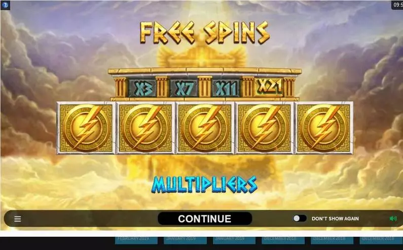 Info and Rules - Ancient Fortunes: Zeus  Microgaming Rolling Reels TM 