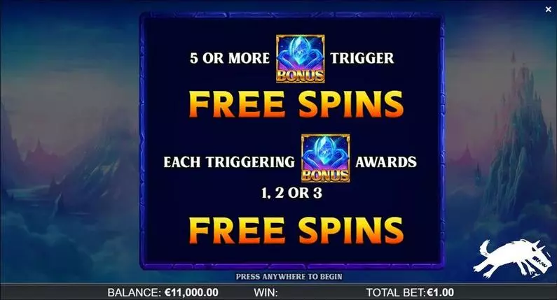 Free Spins Feature - Arctic Sorcerer Gigablox ReelPlay  