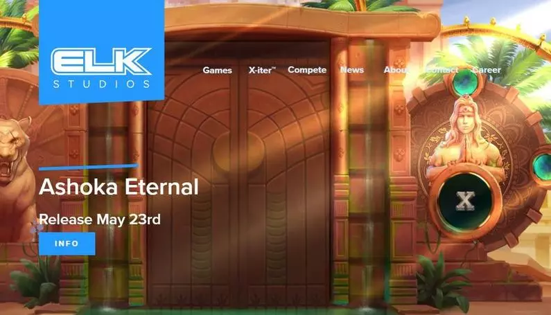 Introduction Screen - Ashoka Eternal Elk Studios Cluster Pays 