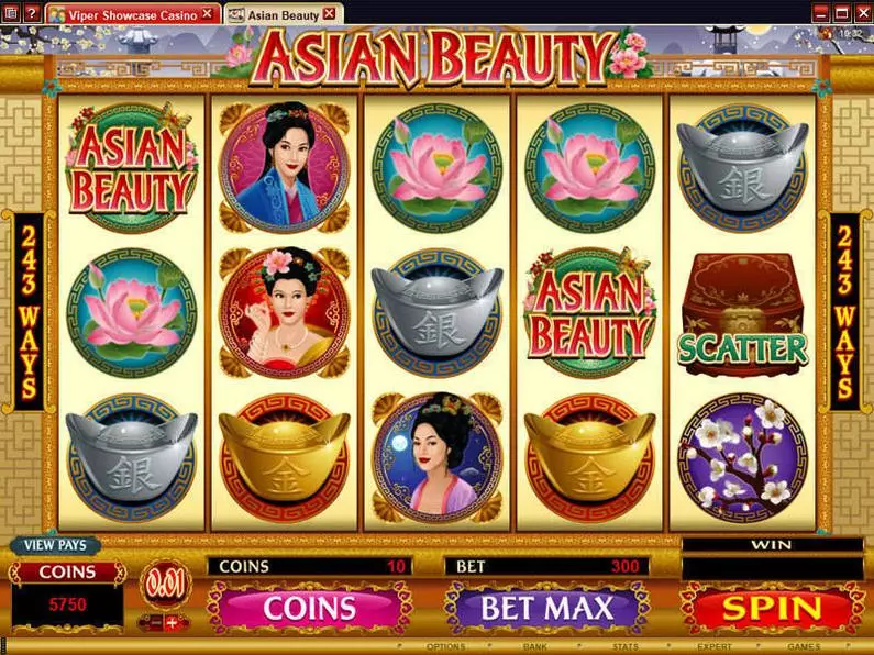 Main Screen Reels - Asian Beauty Microgaming Coin Based 