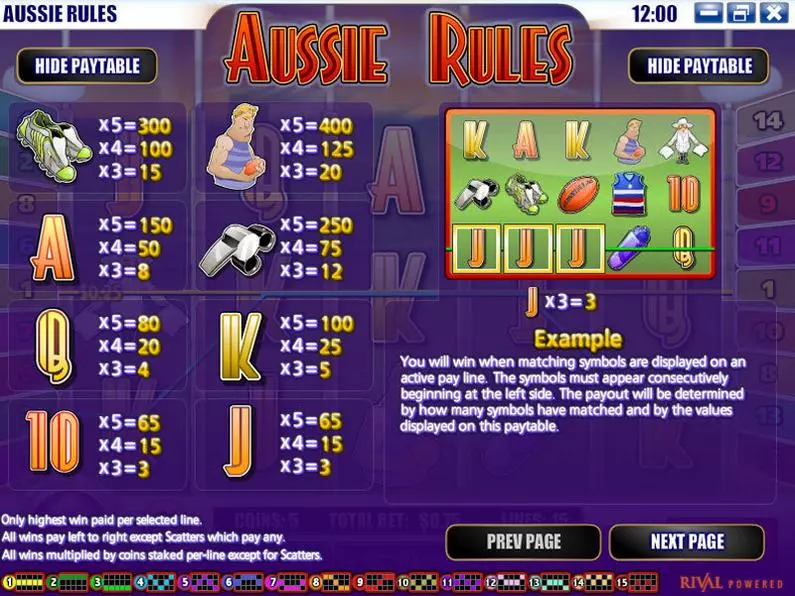 Info and Rules - Aussie Rules Rival Video 