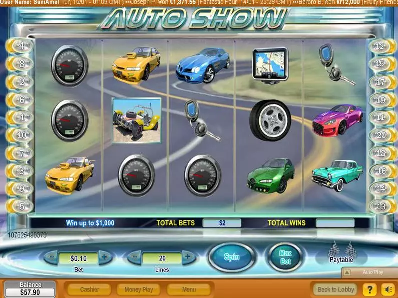 Main Screen Reels - Auto Show NeoGames Video 