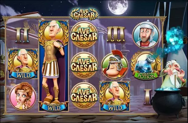 Main Screen Reels - Ave Caesar Leander Games Bonus Round 