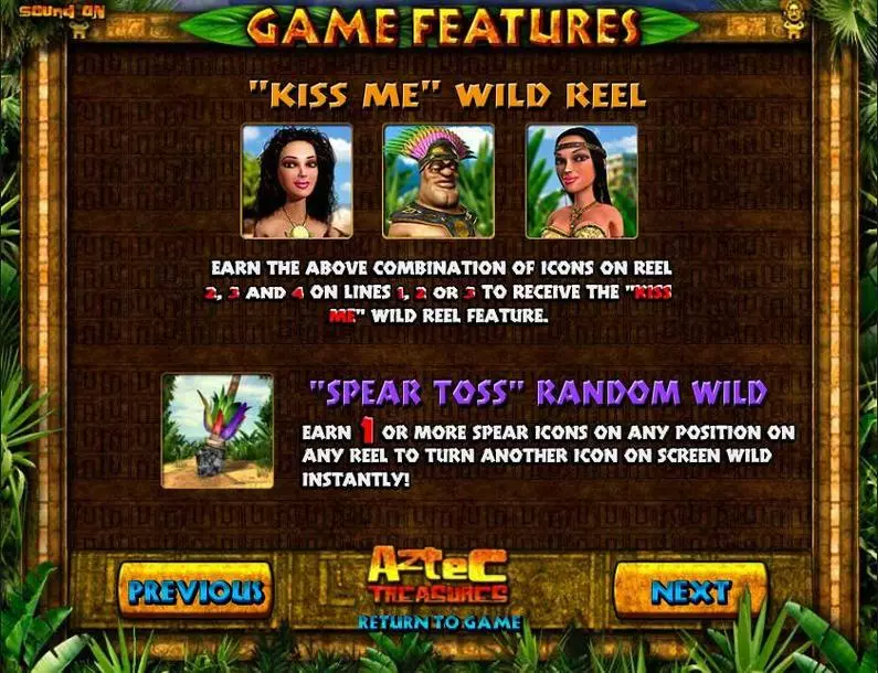 Info and Rules - Aztec Treasures BetSoft  Slots3 TM
