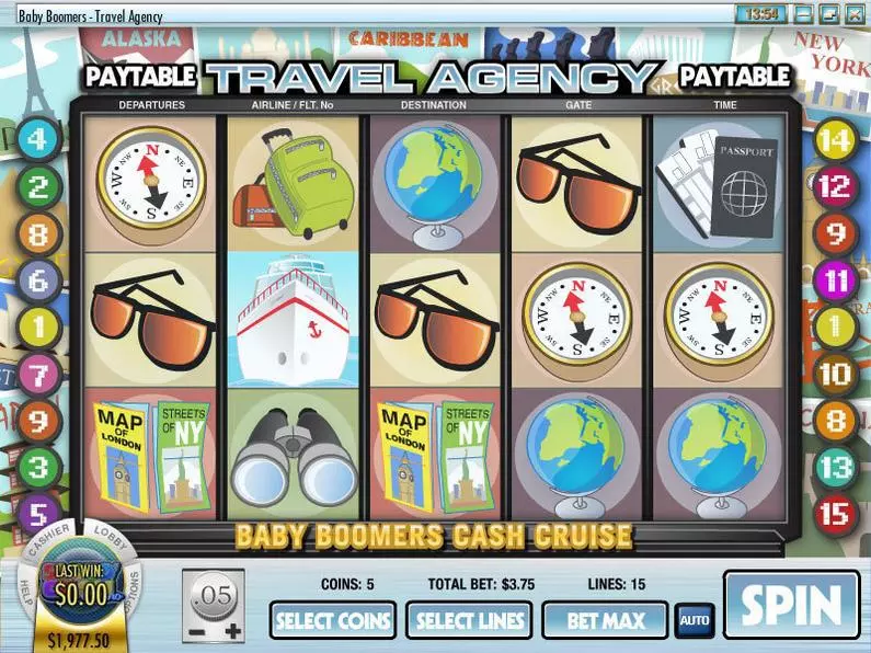 Main Screen Reels - Baby Boomers Cash Cruise Rival Video iSlot