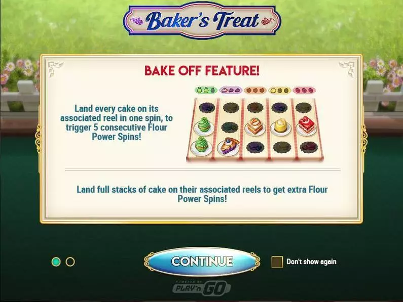 Info and Rules - Baker's Treat Play'n GO Power Spins 