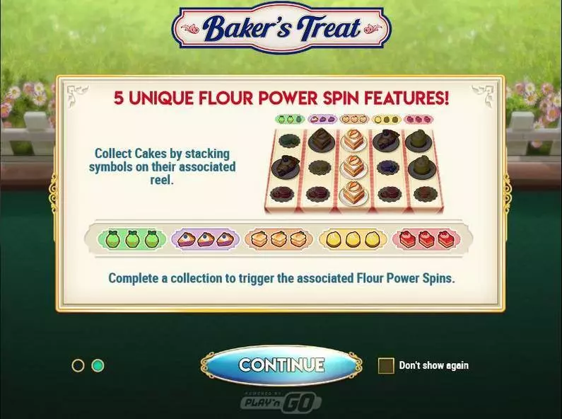 Info and Rules - Baker's Treat Play'n GO Power Spins 