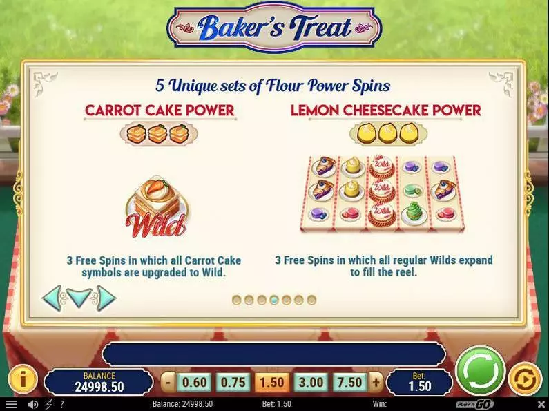 Bonus 3 - Baker's Treat Play'n GO Power Spins 