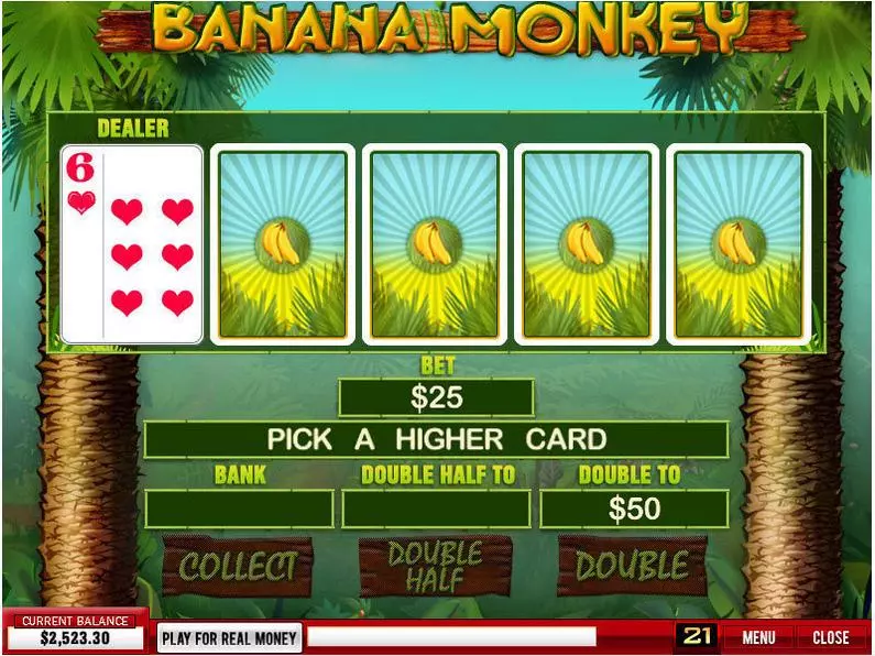 Gamble Screen - Banana Monkey PlayTech Video 