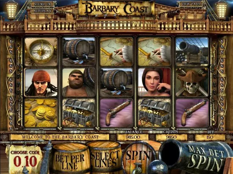 Introduction Screen - Barbary Coast BetSoft Bonus Round ToGo TM