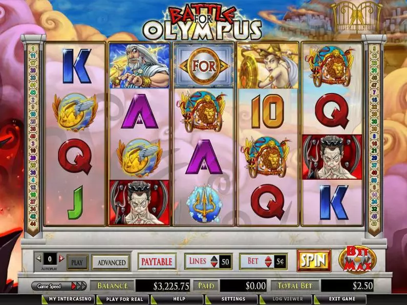 Main Screen Reels - Battle for Olympus CryptoLogic Video 