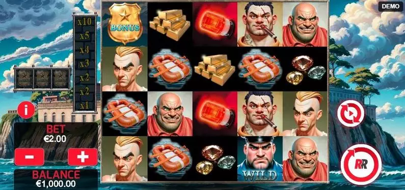 Main Screen Reels - Beating Alcatraz Red Rake Gaming  