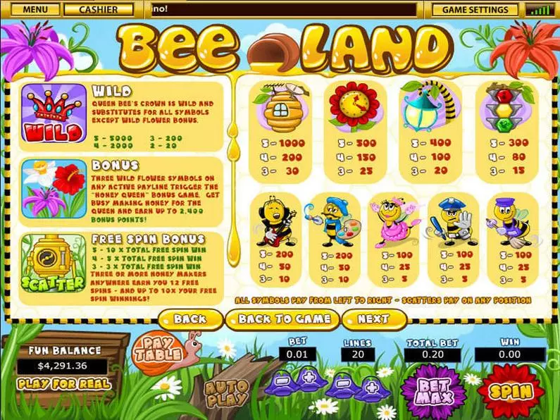 Info and Rules - Bee Land Topgame Video 