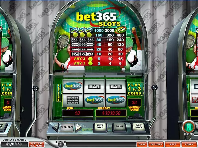 Main Screen Reels - Bet 365 PlayTech Classic 