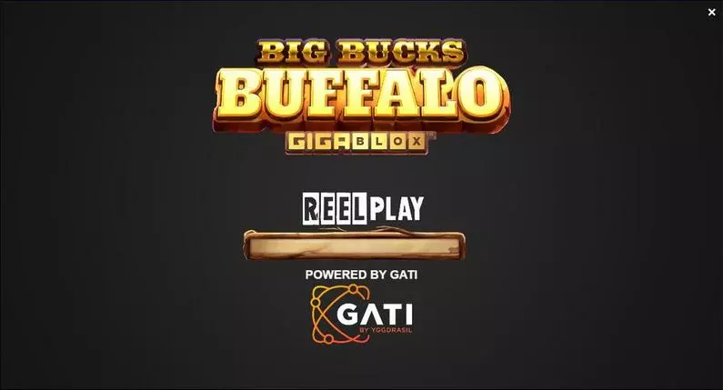 Introduction Screen - Big Bucks Buffalo GigaBlox ReelPlay Buy Bonus 