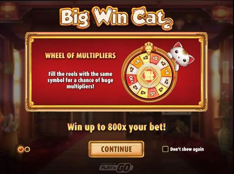 Wheel of prizes - Big Win Cat  Play'n GO  