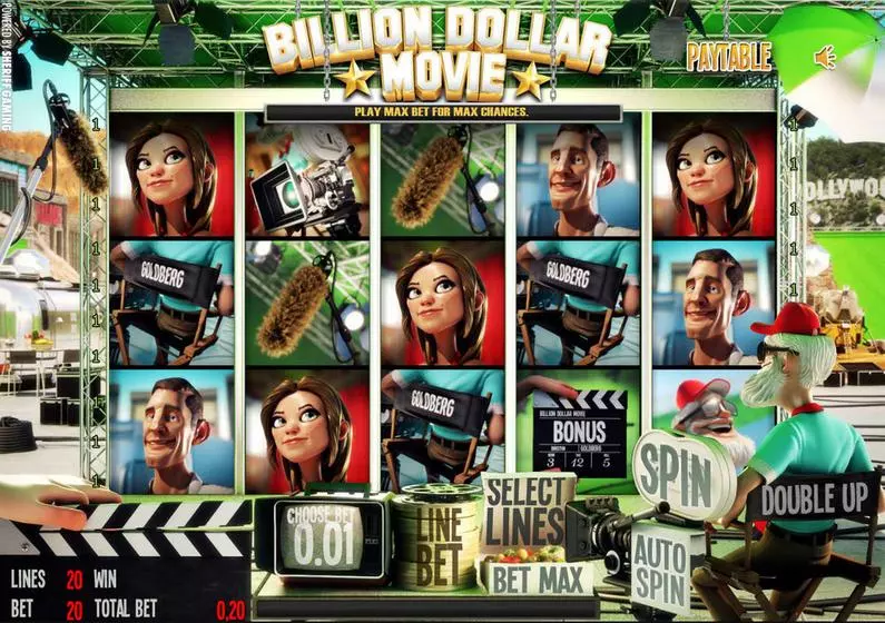 Main Screen Reels - Billion Dollar Movie Sheriff Gaming 3D Slot 