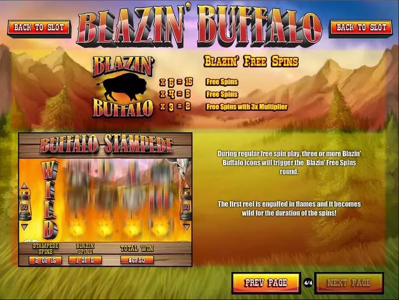 Info and Rules - Blazin' Buffalo Rival Bonus Round 