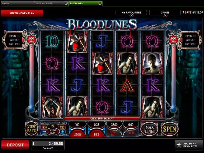 Main Screen Reels - Bloodlines Genesis Bonus Round 