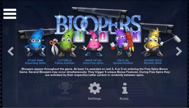 Info and Rules - Bloopers  Elk Studios Bonus Round 