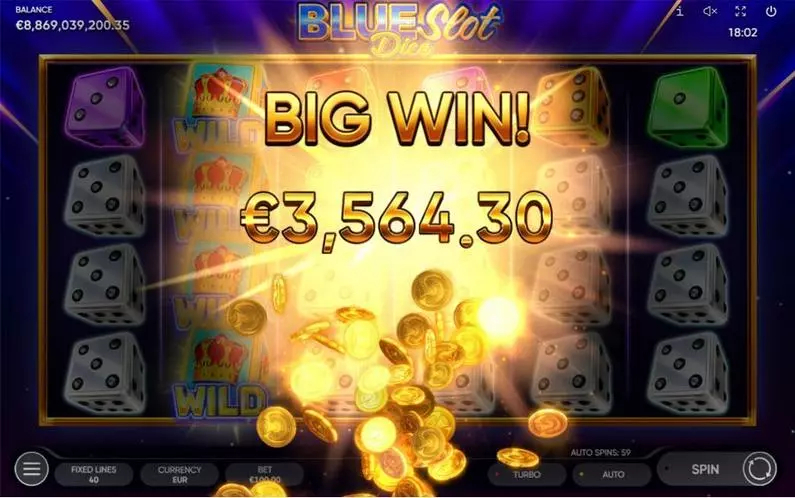 Winning Screenshot - Blue Slot Endorphina  