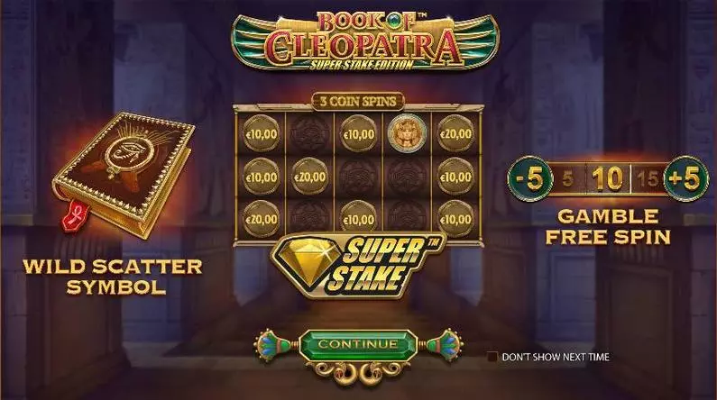 Info and Rules - Book of Cleopatra Super Stake Edition StakeLogic  
