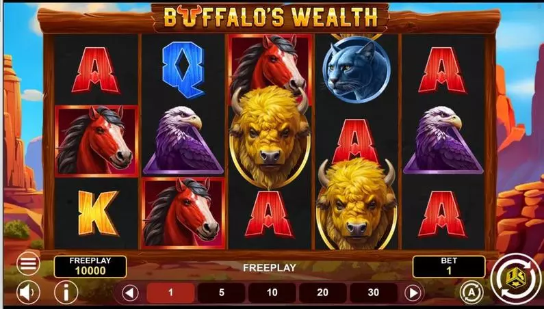 Main Screen Reels - BUFFALO’S WEALTH 1Spin4Win All Ways Pays 