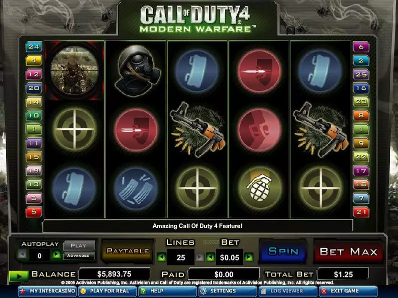 Main Screen Reels - Call of Duty 4 CryptoLogic Video 