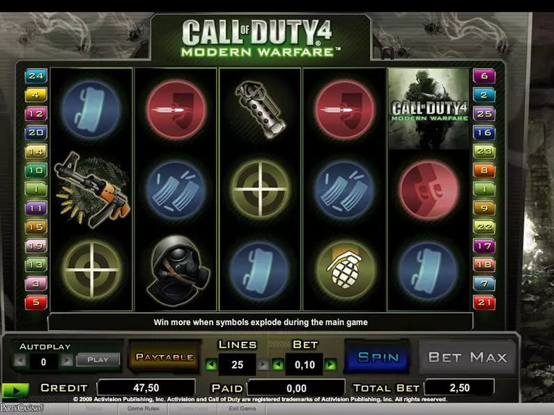 Main Screen Reels - Call of Duty 4 bwin.party Video 