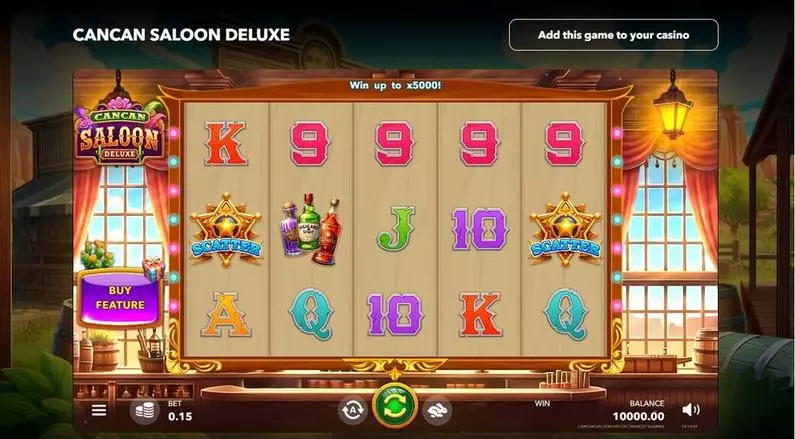 Main Screen Reels - Cancan Saloon Deluxe Mascot Gaming  