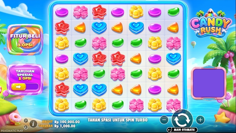 Main Screen Reels - Candy Rush Pragmatic Play Cascading Reels 