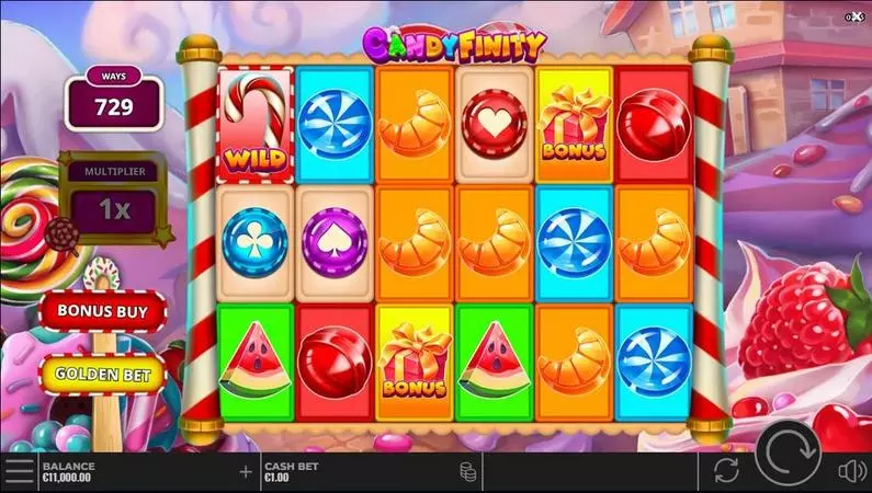 Main Screen Reels - Candyfinity Yggdrasil Buy Bonus 