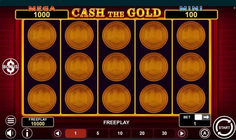 Main Screen Reels - Cash The Gold Hold And Win  Hold and Win 