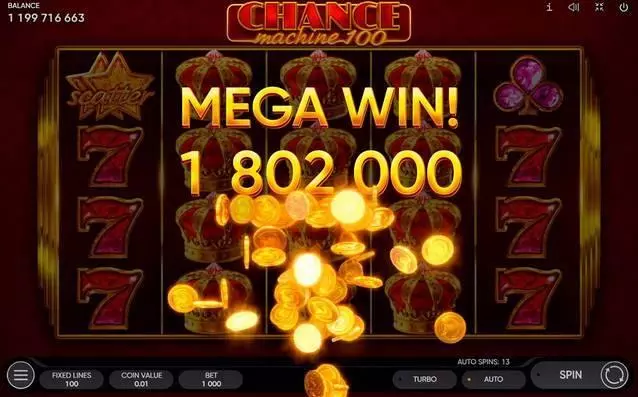 Winning Screenshot - Chance Machine 100 Endorphina  