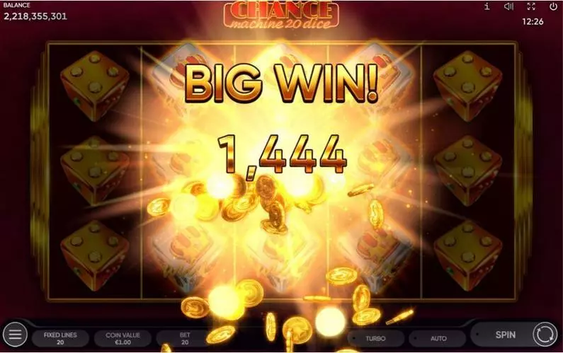 Winning Screenshot - Chance Machine 20 Dice Endorphina Fixed Lines 